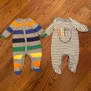 0-3 month gap footed pajama sleepers